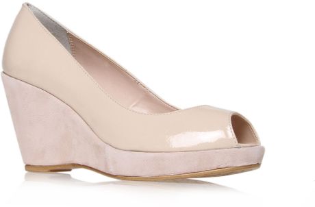 carvela nude wedges