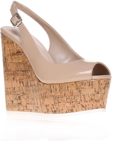 Carvela Kurt Geiger Kabbalah Wedge Shoes In Brown Nude Lyst