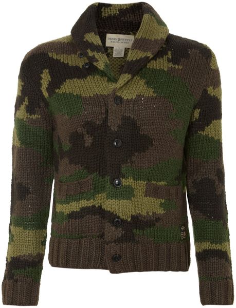 Denim & Supply Ralph Lauren Shawl Neck Camo Print Cardigan in Multicolor for Men (Camo) | Lyst