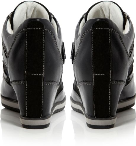 geox illusion 34 wedge sneaker