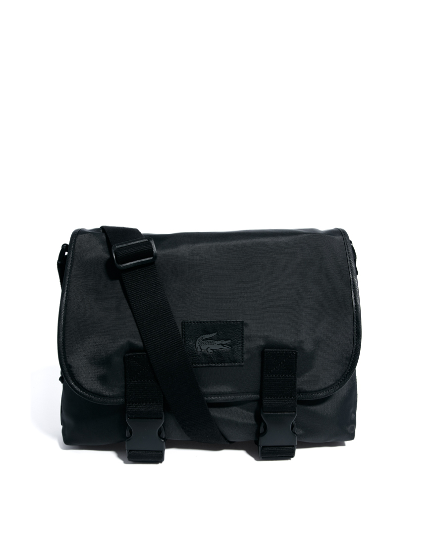 Lacoste Messenger Bag in Black for Men | Lyst