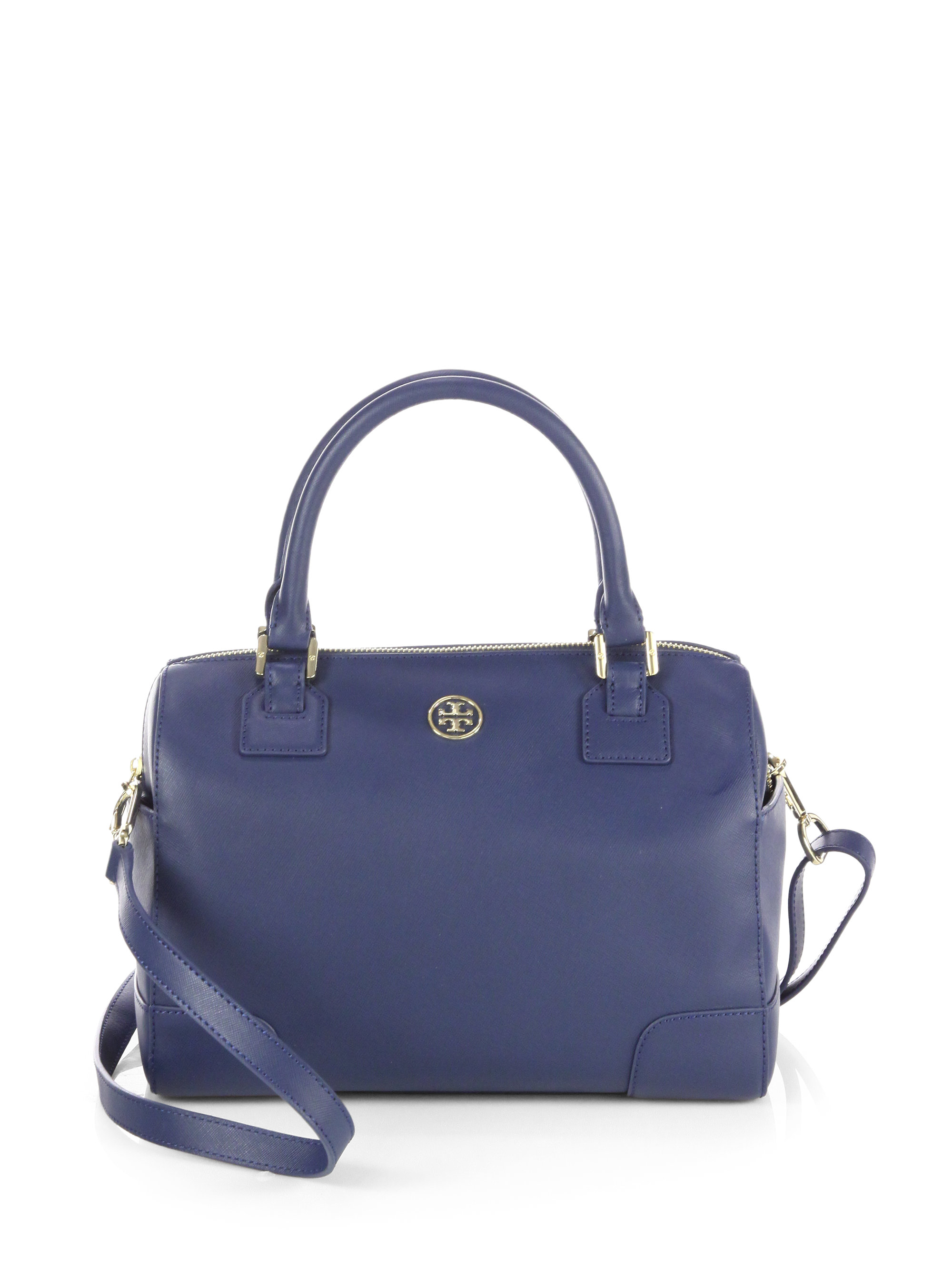 tory burch blue satchel