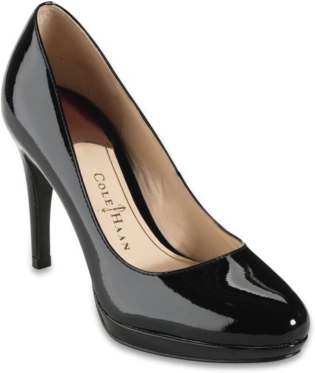 Cole Haan Platform Pumps Chelsea High Heel in Black (Black Patent ...