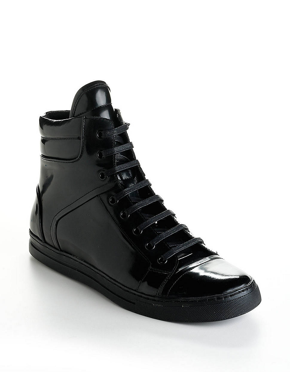 Cole Double Header Leather Hightop Sneakers in Black for Men Lyst