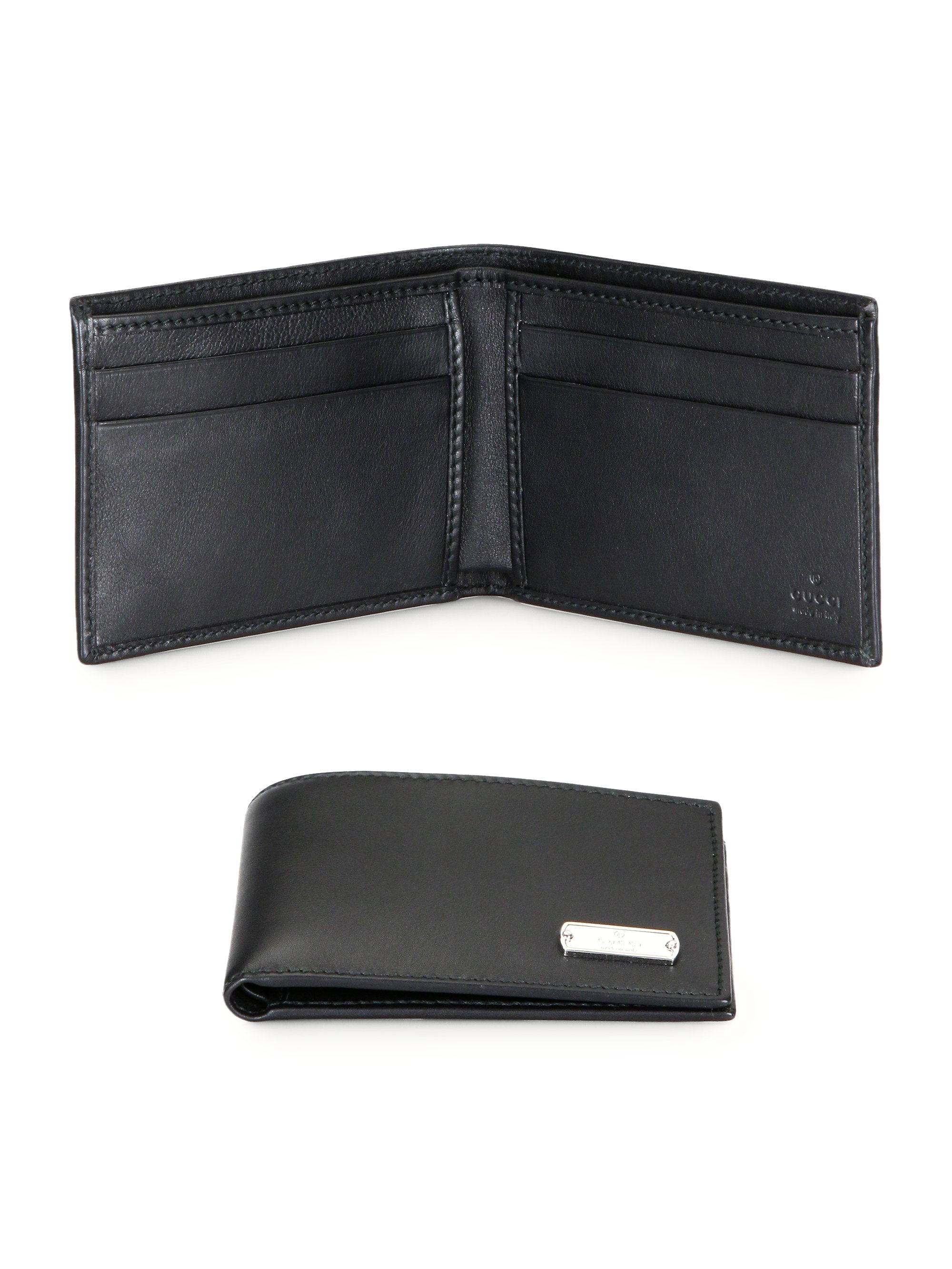 mens gucci wallet black leather