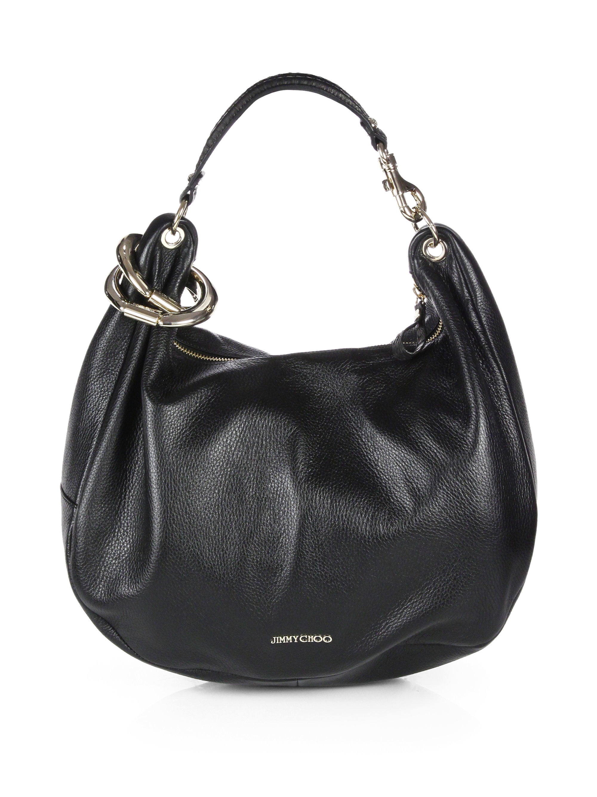 jimmy choo solar large hobo in black lyst jimmy choo solar large hobo in black lyst