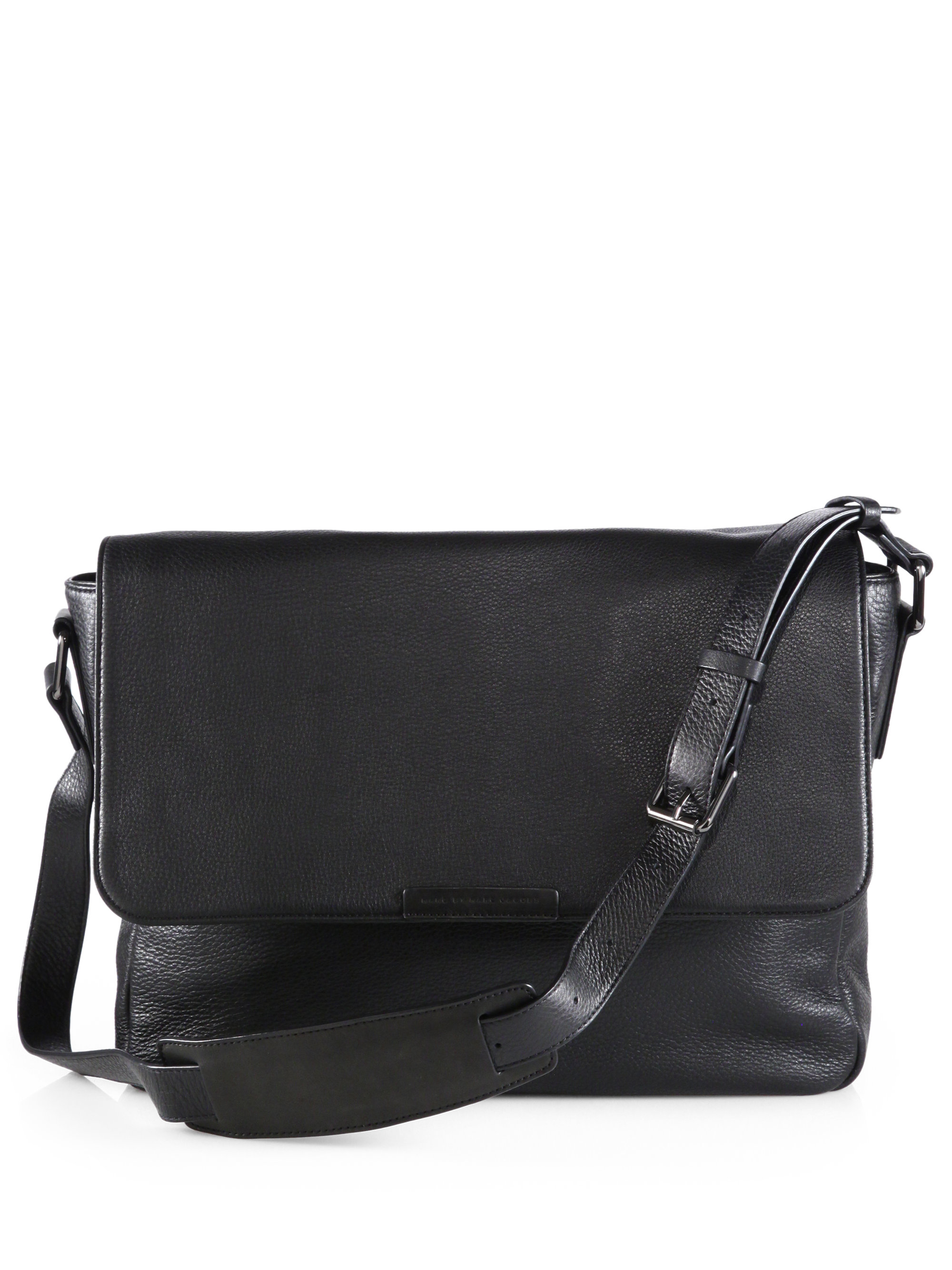 Marc By Marc Jacobs Pebbled Leather Messenger Bag in Black for Men | Lyst
