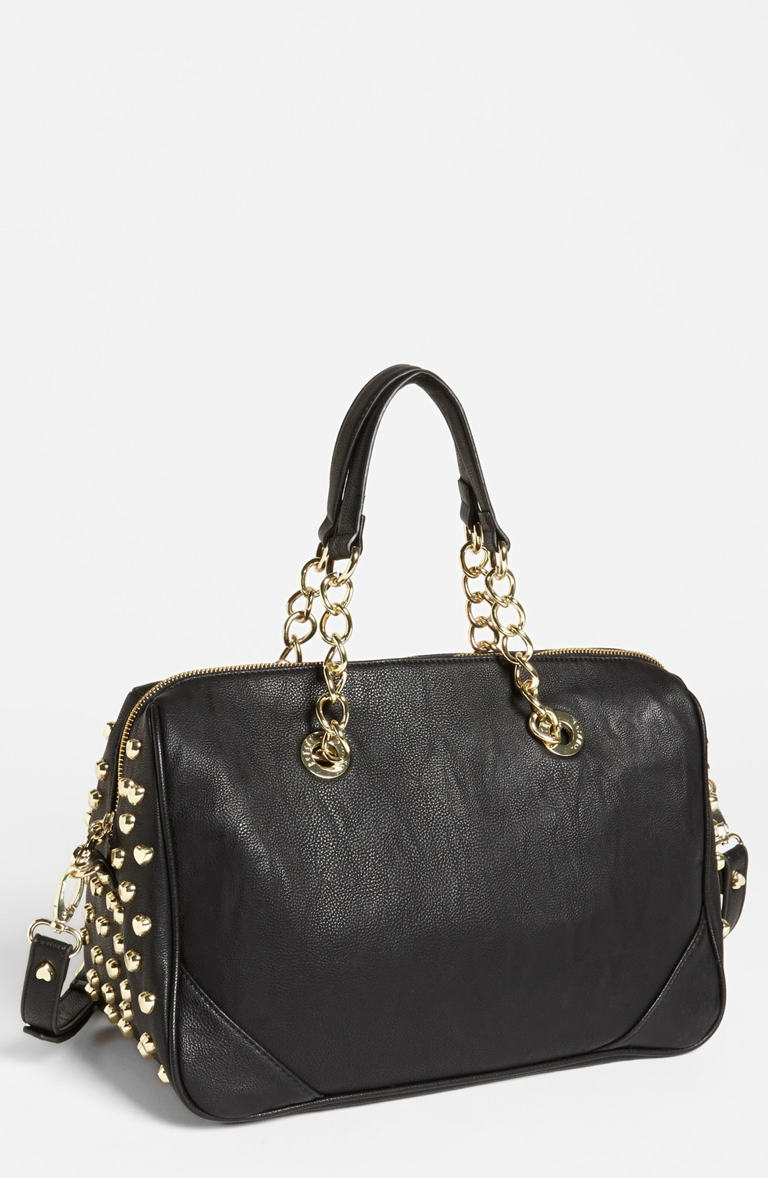 Betsey Johnson Heart Attack Satchel in Black Lyst