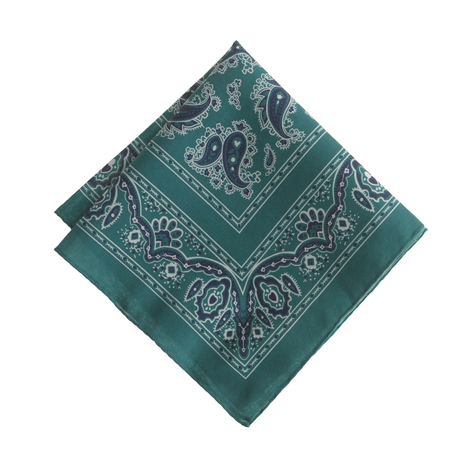 J.crew Bandana Pocket Square in Green for Men (seacrest) Lyst