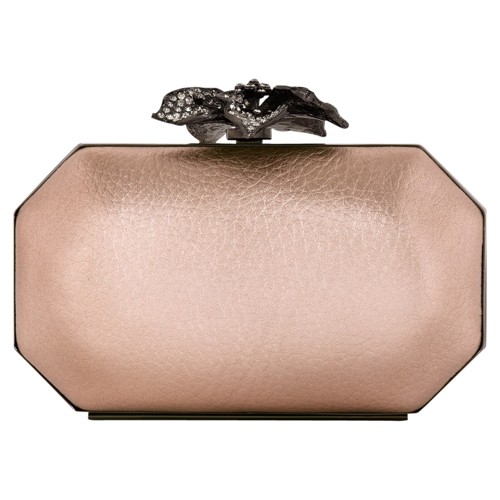 Reiss Embellished Evening Clutch in Beige (Rose Gold) Lyst