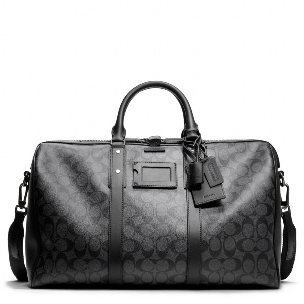 Coach Bleecker Monogram Duffle In Signature Coated Canvas in Black for