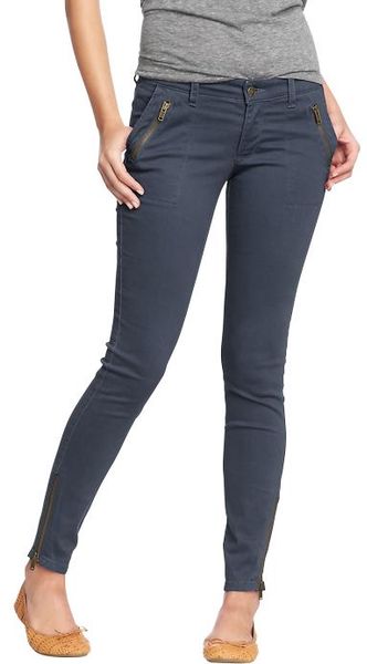 Old Navy The Rockstar Zip Pocket Pants in Blue (Carbon)