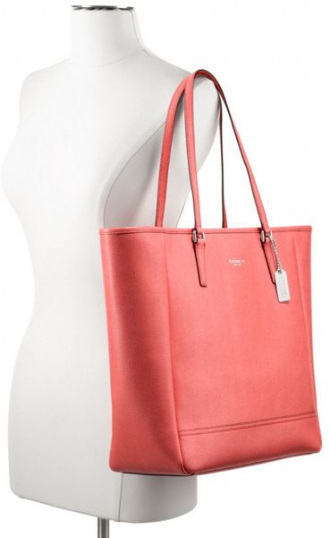 coach town tote pink