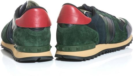 green camo trainers