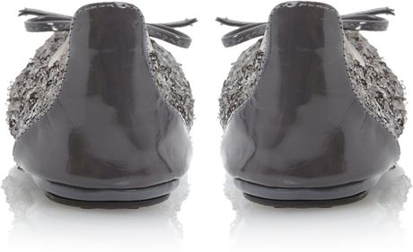 dune fold up ballerina shoes