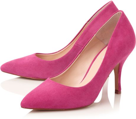 Dune Aviator Mid Heel Court Shoes in Pink | Lyst