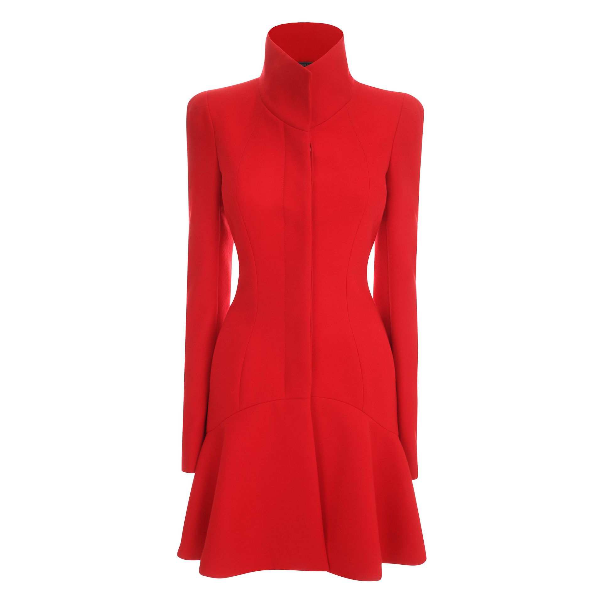 mcqueen wave panel dress coat in tulip lyst mcqueen wave panel dress coat in tulip lyst