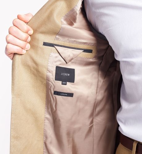 khaki suit vent ludlow linen irish jacket british center