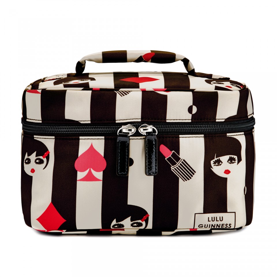 lulu guinness red vanity case