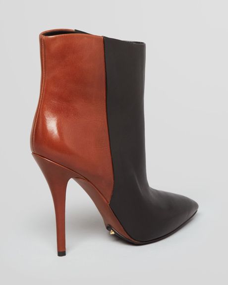 pointed booties heels