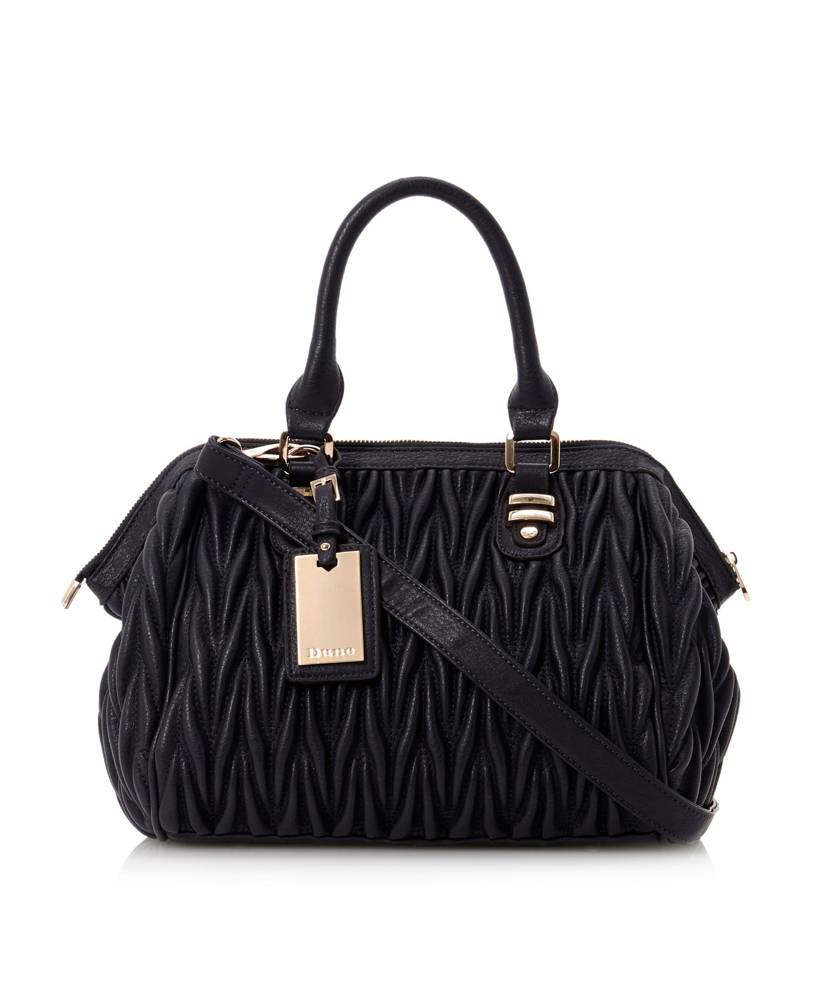 dune black quilted bag