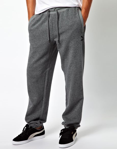 puma grey sweatpants mens