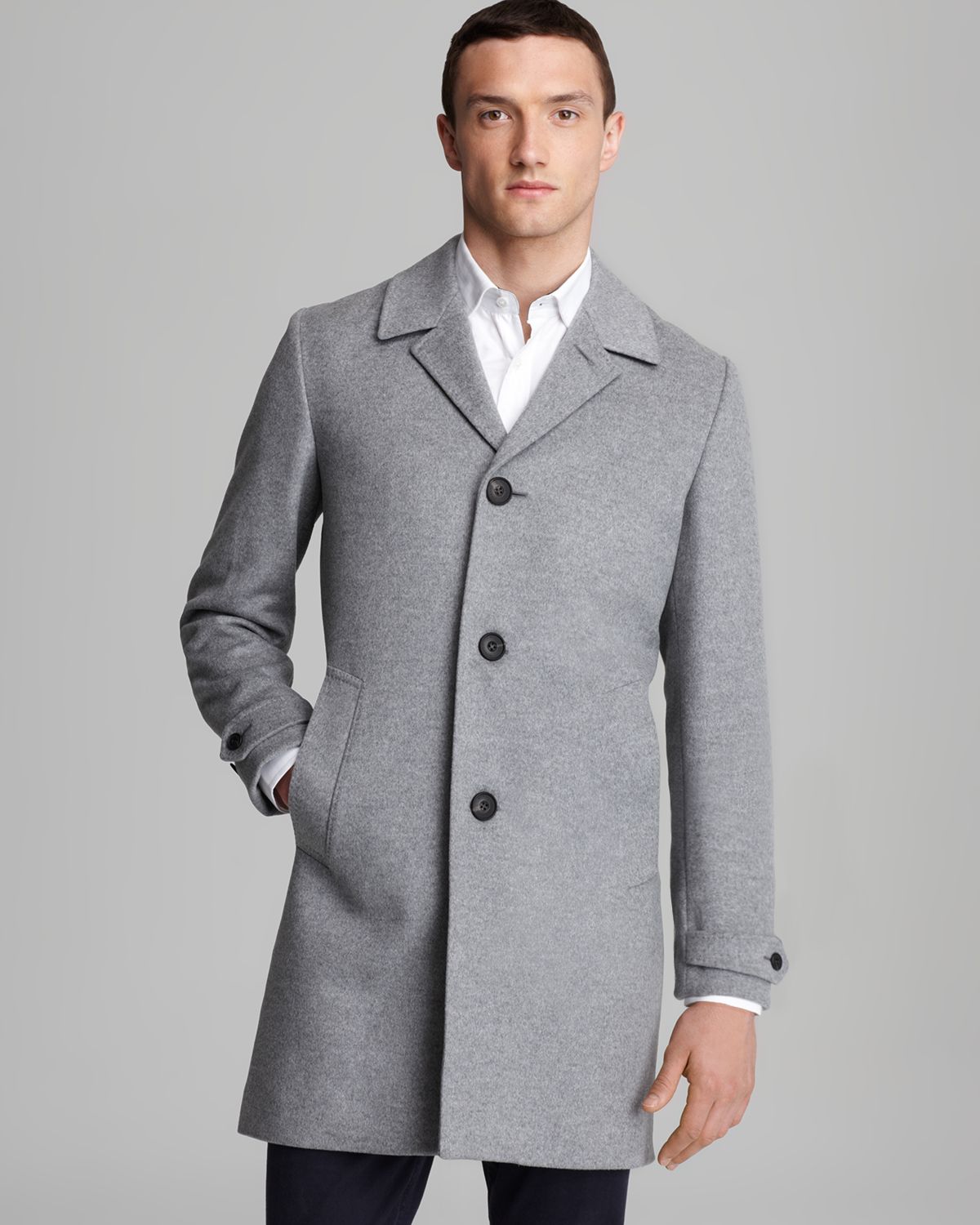 Burberry Men's Wool Cashmere Car Coat 