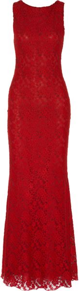 alice and olivia red gown