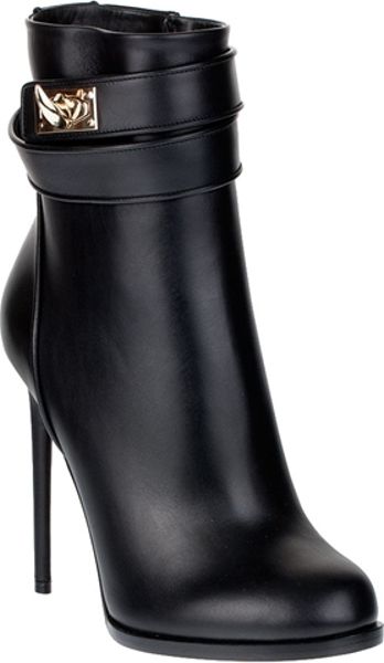 Givenchy Shark Lock High Heel Ankle Boots In Black Lyst 