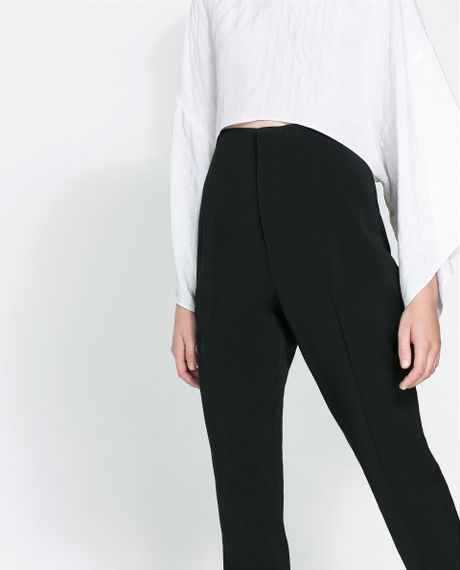 zara ladies black trousers