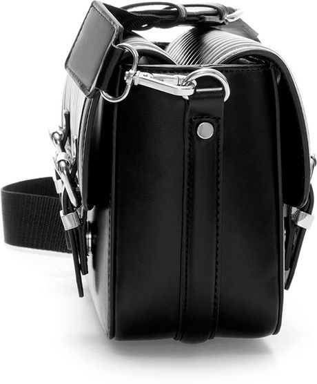 Zara Quilted Messenger Bag in Black
