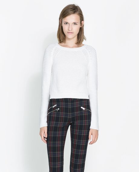 cropped zara knit