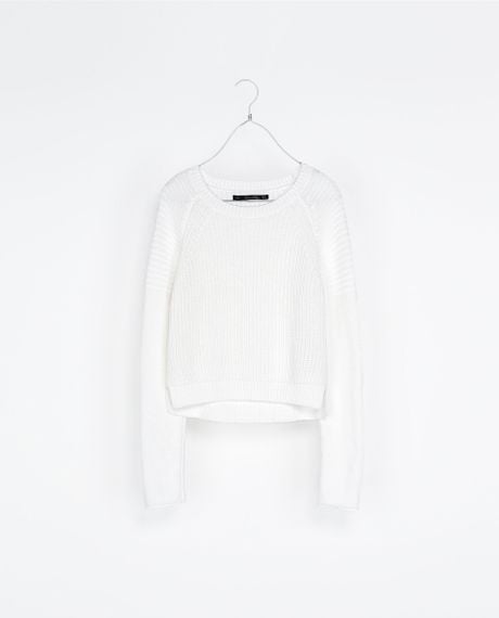 zara knit cropped sweater