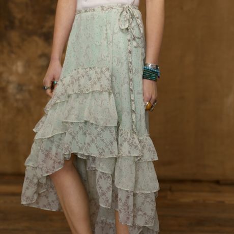 skirt pattern wrap denim ruffled supply ralph lauren
