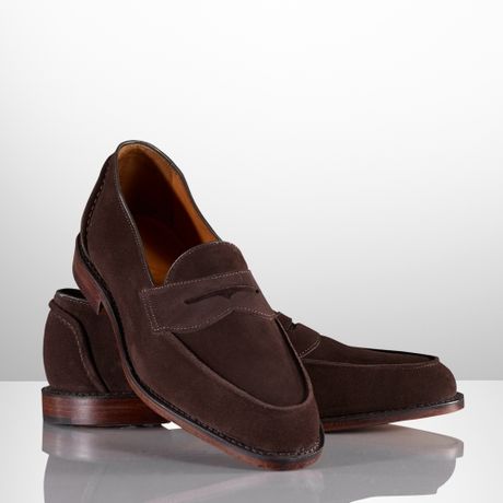 ralph lauren suede loafers men