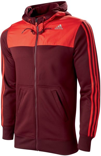 adidas burgundy zip hoodie