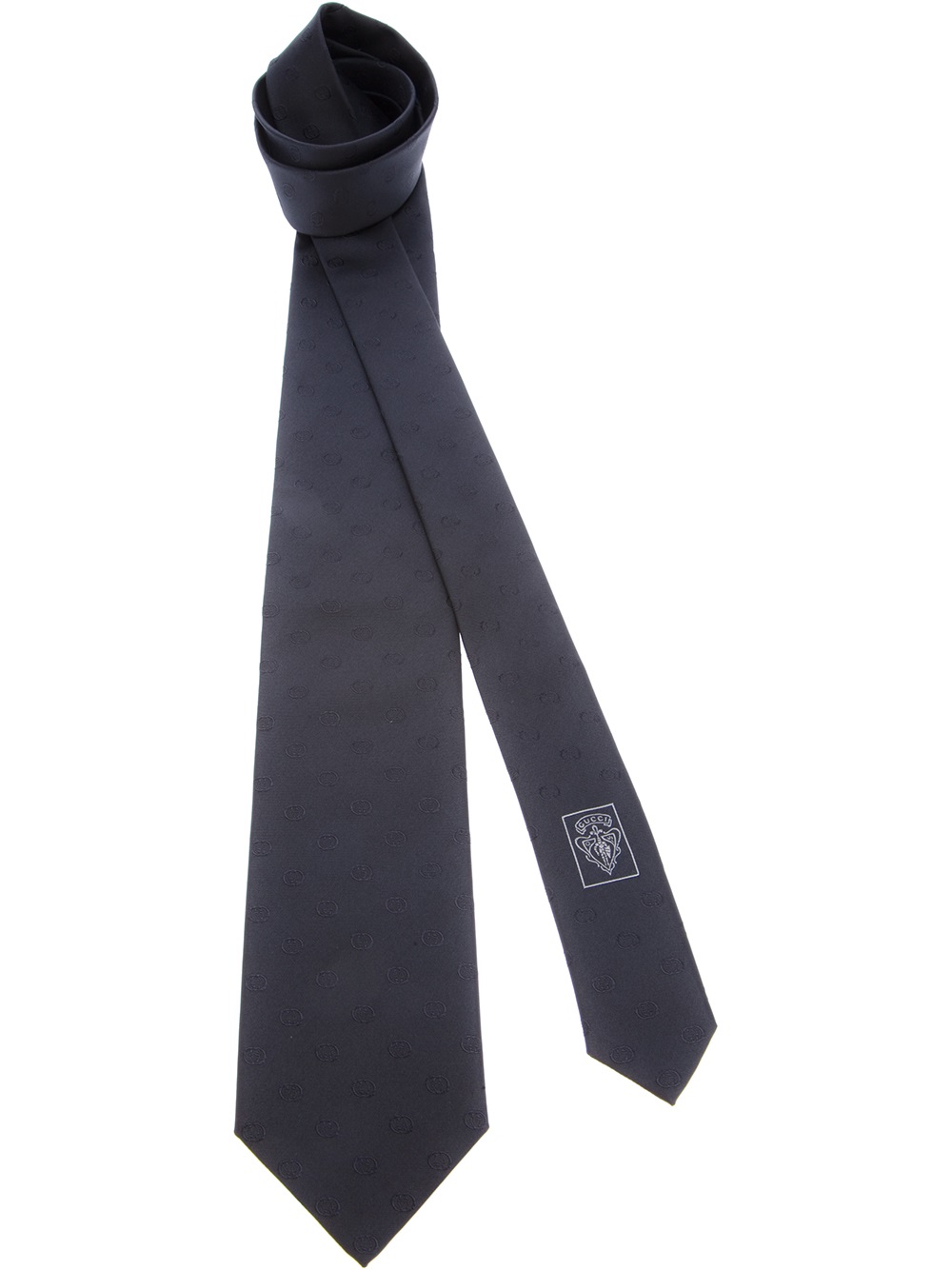 Gucci Monogram Tie in Black for Men Lyst