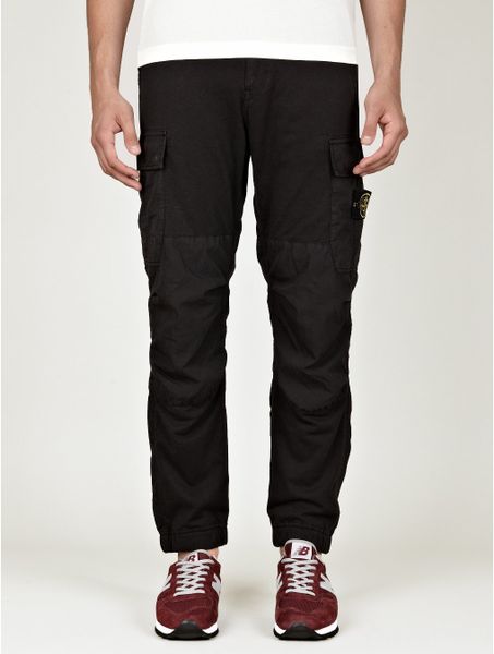 stone island pants black