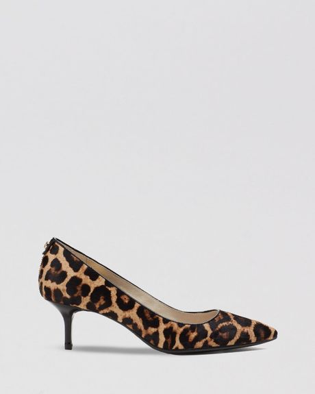 Michael Michael Kors Pumps Mk Flex Leopard Print Kitten Heel In Animal