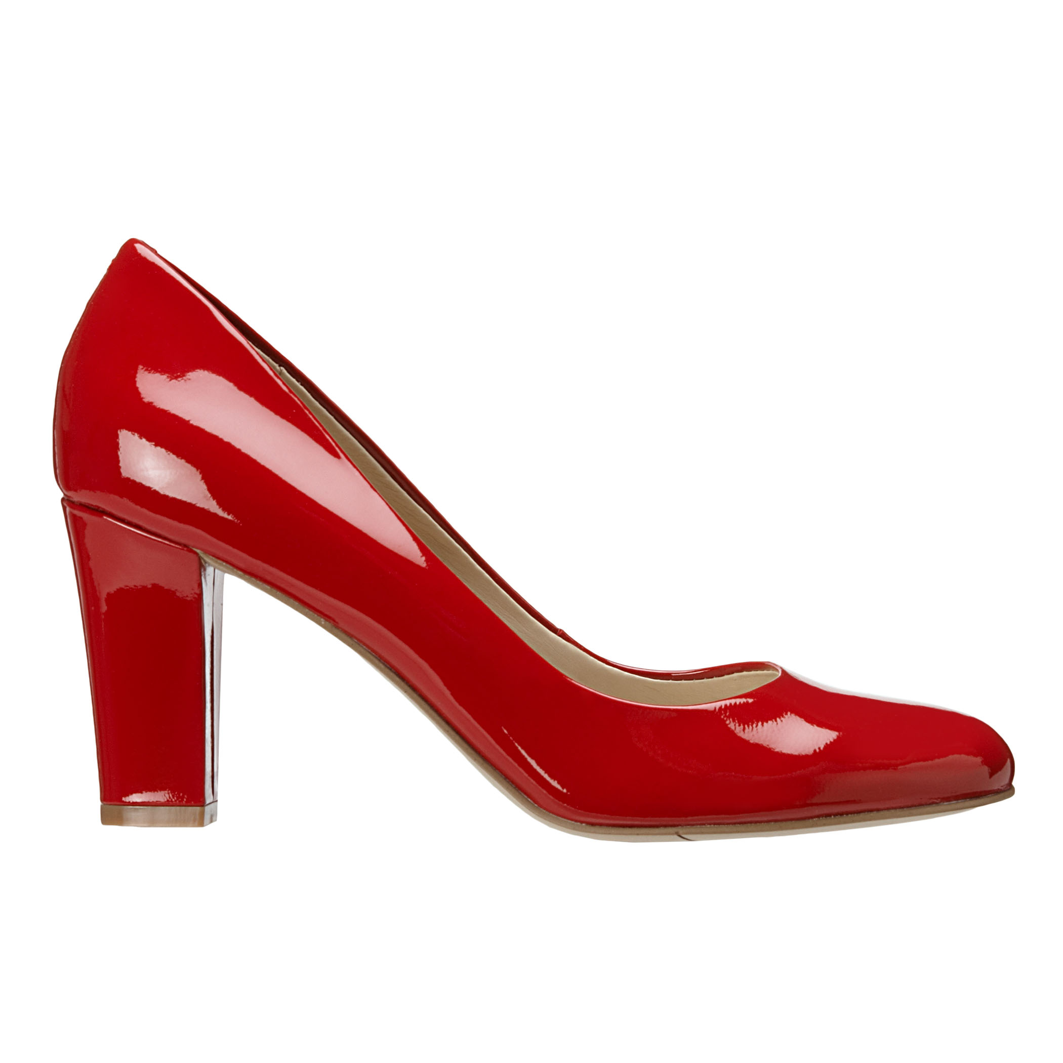 Nine West Gillyan Round Toe Pump in Red (RED PATENT LEATHER) | Lyst