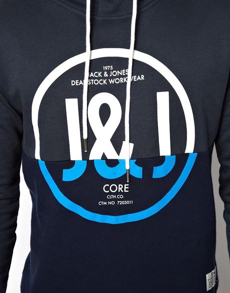 jack and jones hoodie blue