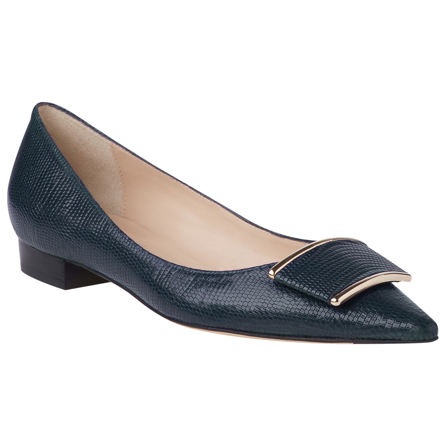 L k bennett Amelia Printed Flat Court Shoes in Blue (Navy) Lyst