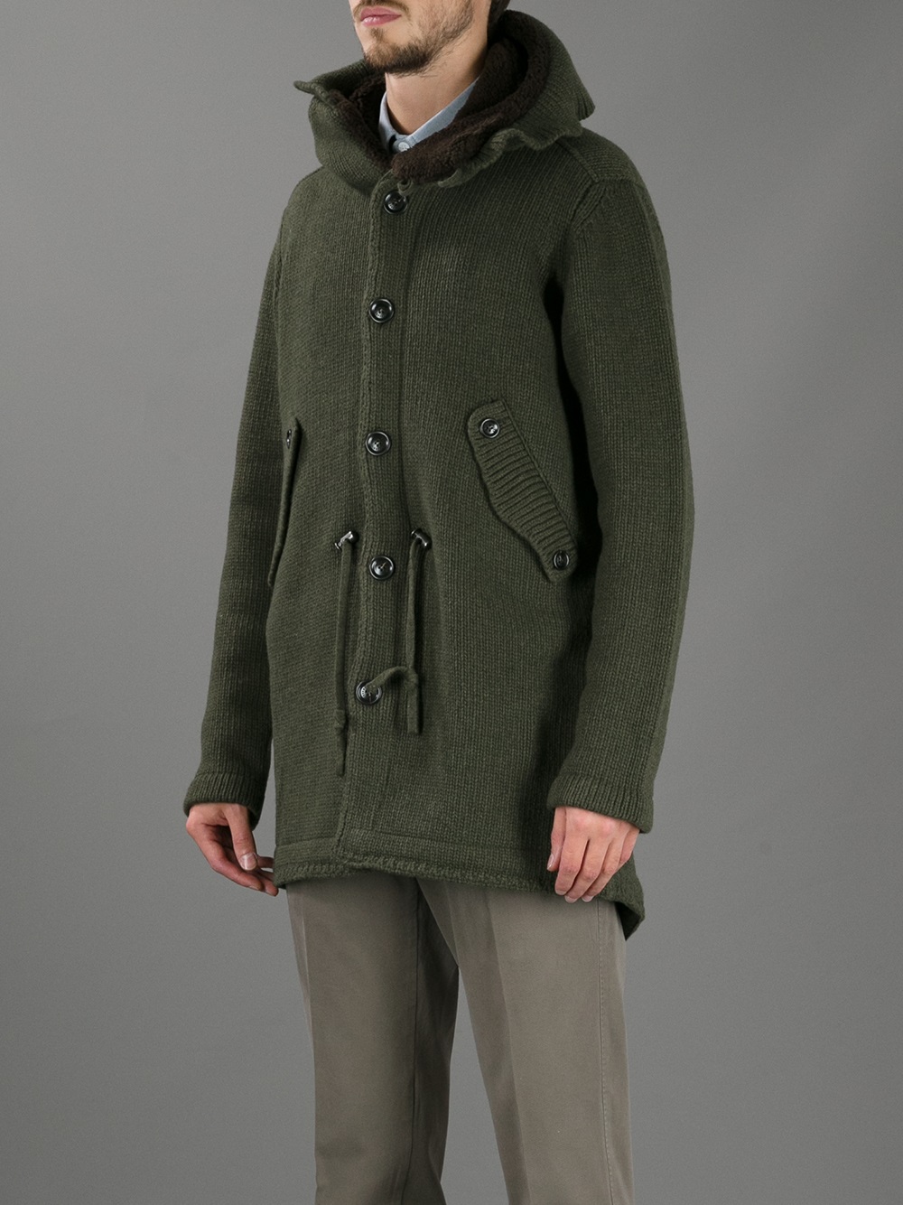 Lyst Esemplare Hooded Duffle Coat In Green For Men