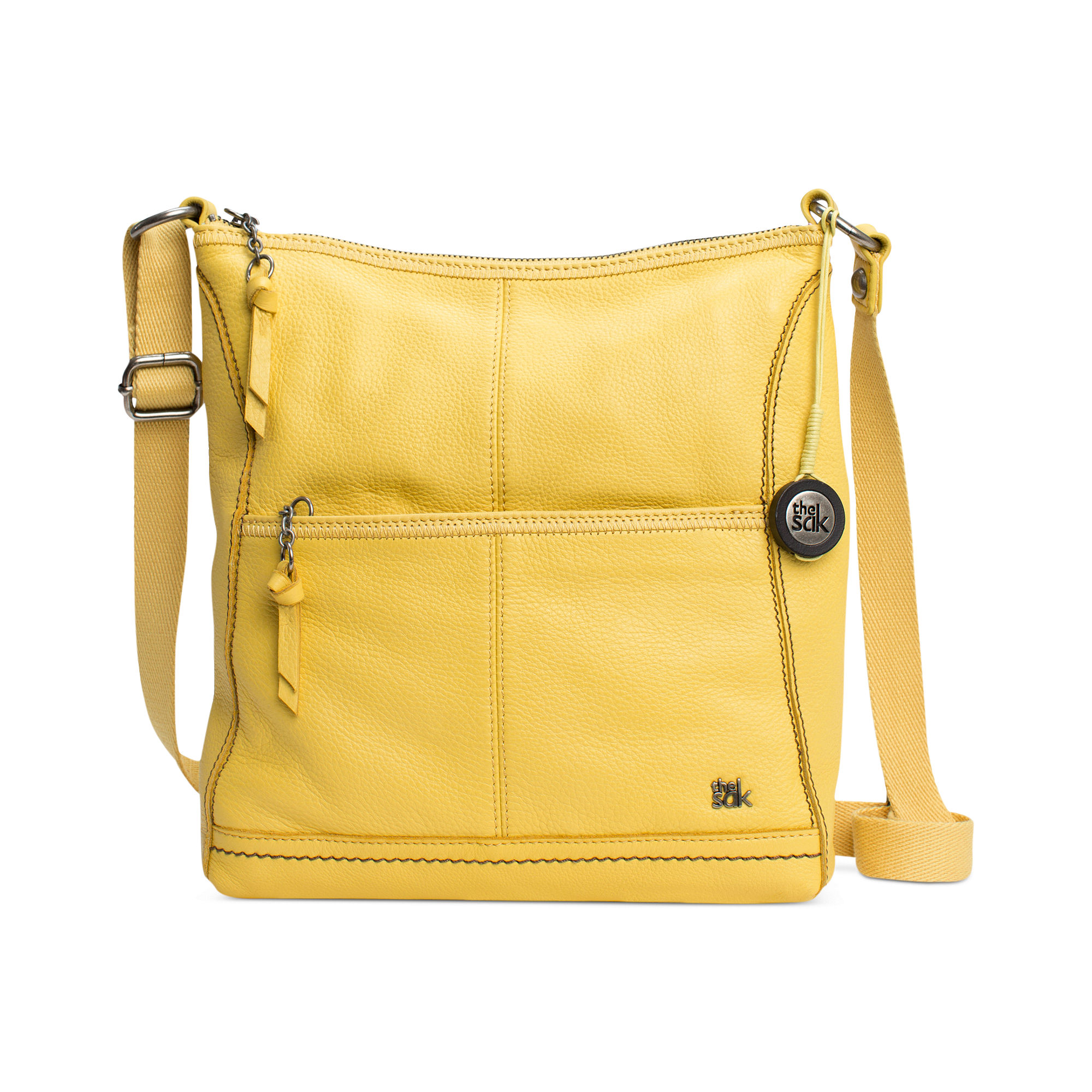 The Sak Iris Leather Crossbody Bag in Yellow (linen) | Lyst