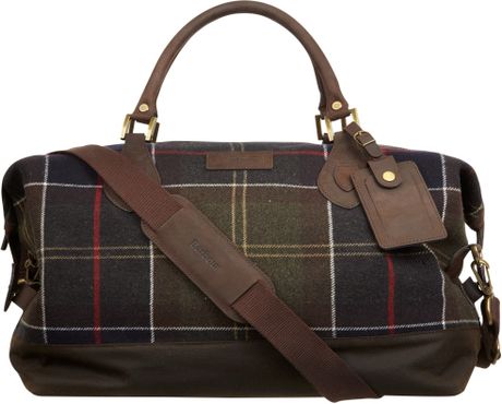 tartan holdall bag