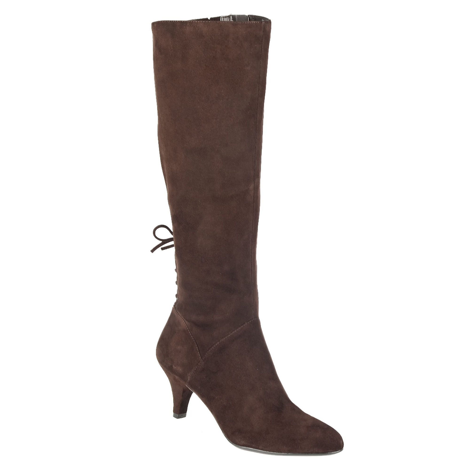 Naturalizer Dinka Wide Calf Boots in Brown (Brown Suede) | Lyst