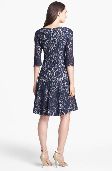 eliza j navy blue lace dress