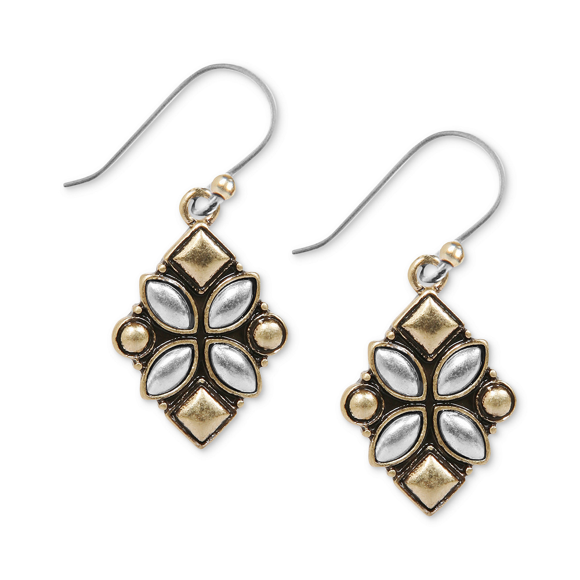 Lucky Brand Two Tone Set Stone Drop Earrings in Silver (No Color) Lyst