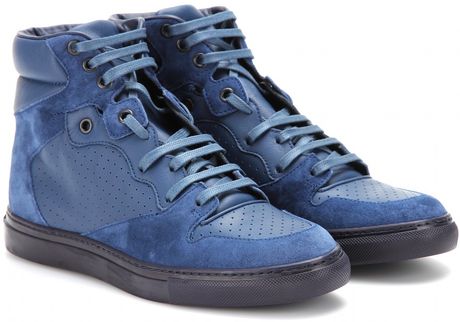 navy blue and black balenciaga's