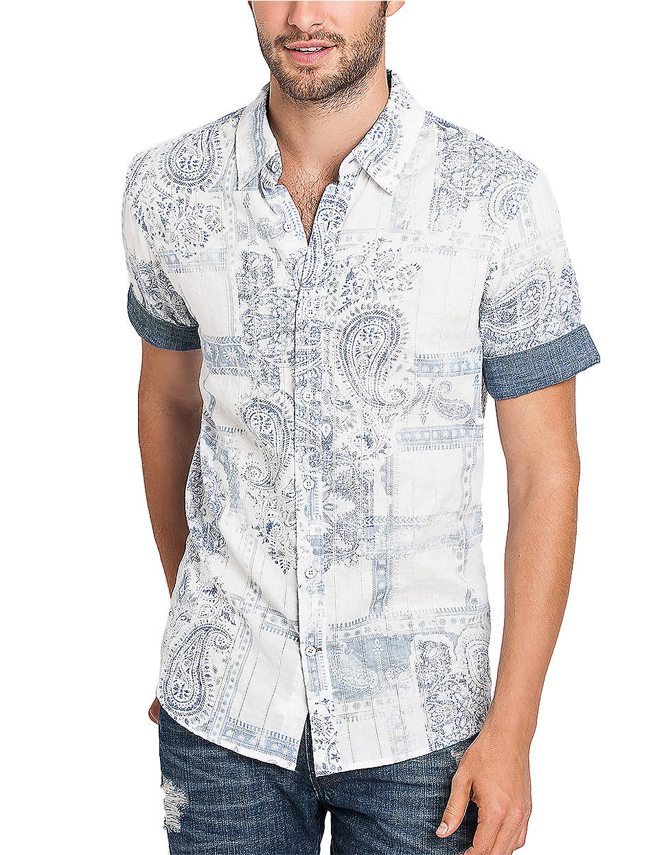 guess print shirt